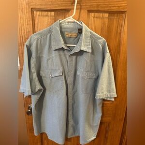 Men’s Bit & Bridle chambray shirt, size 3X
